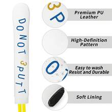 1 cái bọc đầu gậy golf định hướng họa tiết chữ Don't Put, bảo vệ gậy golf thời trang và chắc chắn, phù hợp tập luyện hàng ngày, thi đấu, chơi giải trí và làm quà tặng ngày lễ - Nhiều màu - Xem 6