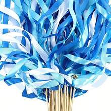 20pcs Vibrant Colorful Double Layer Ribbon Fairy Wands With Bells, Durable No Feathers No Power Required, Birthday Celebration Party Decorations - Color - View 3