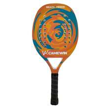 W®CAMEWIN 新款板式網球拍 沙灘網球拍 50%碳纖維 戶外運動網球拍 EVA發泡內芯 通用球拍 男女成人適用 新幾何圖案 表面粗糙 送禮用 附網球拍袋 - 橘色 - 查看 5