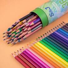 Oil-Based Colored Pencil Set 12/18/24/36/48 Colors Student Drawing 18 Colors 24 Colors 36 Colors Pencils Coloring Bucket Pack Colored Pencils Back To School Season Essential - Multicolor - View 3