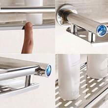 Bathroom organizer and storage racks Bathroom storage in shower storage adjustable shower shelf rust proof shower caddy Bathroom organisers storage - Blanco - Ver 6