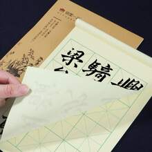 1/2本書法練習本，黃色書法紙，適合初學者與書法愛好者，米字格練習紙，學生文具，教室用品，素描，返校用品，筆記本，辦公用品，初學者臨摹與練習本 - 彩色 - 查看 6