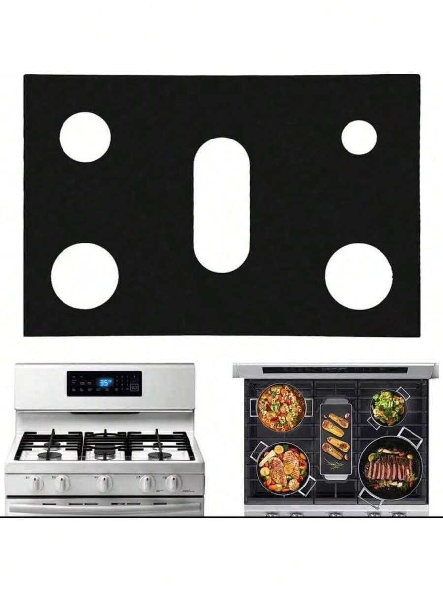 1pc Gas Stove Burner Cover, Stove Top Protector Pad, Suitable For Samsung Gas Stove, Reusable, Non-Stick, Easy To Clean, Kitchen Cooking Accessory