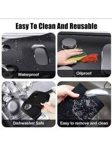 1pc Gas Stove Burner Cover, Stove Top Protector Pad, Suitable For Samsung Gas Stove, Reusable, Non-Stick, Easy To Clean, Kitchen Cooking Accessory - Multicolor - View 9
