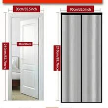 Magnetic Mosquito Net Curtain With Automatic Closure – Protective Mesh For Doors And Windows, Home Ventilation Cover, Keeps Insects Out - Black - View 2