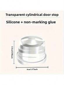 5pcs Transparent Door Stoppers - No Drilling Required, Protects Floors And Walls, Made Of Scratch-Resistant PET Plastic, Shock-Absorbing, Suitable For Hardwood Floors, Tiles, Office And Home Use - Various - View 8