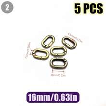 HSDOUBLE 5pcs Oval Metal Spring Hook Keychains, Suitable For Keyring Lanyards, Pet Collar Buckles, Wallet Keyring Replacement Parts - 5pcs - View 31