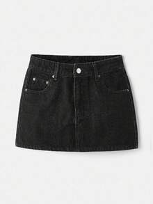 Women Denim Skirts - Negro 2 - View 1