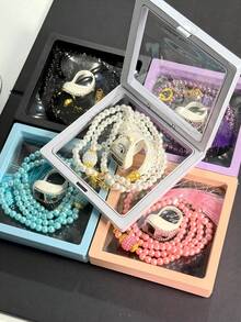3pcs Prayer Bead Counter Set, Beaded Rhinestone Counter Set, Storage, Display, Counting 3-In-1 Function, Excellent Gift Choice - Multicolor - View 9