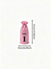 Drawstring Wine Bottle Gift Bag Set - Pink Numbered Wine Bag And Black Mysterious Wine Sleeve, Suitable For Wine Tasting, Wedding, Birthday, Bachelorette Party, Holiday Party Decoration - Multicolor - View 4