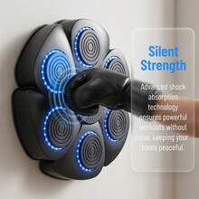 Music Boxing Machine - Wall-Mounted, Height Adjustable, Smart Counting Boxing Trainer, Wireless Music Connection, Fitness Equipment/Boxing Training Equipment/Music Boxing Machine. Suitable For Home Workouts - Free Gloves, Best Gift Choice - Black - View 6
