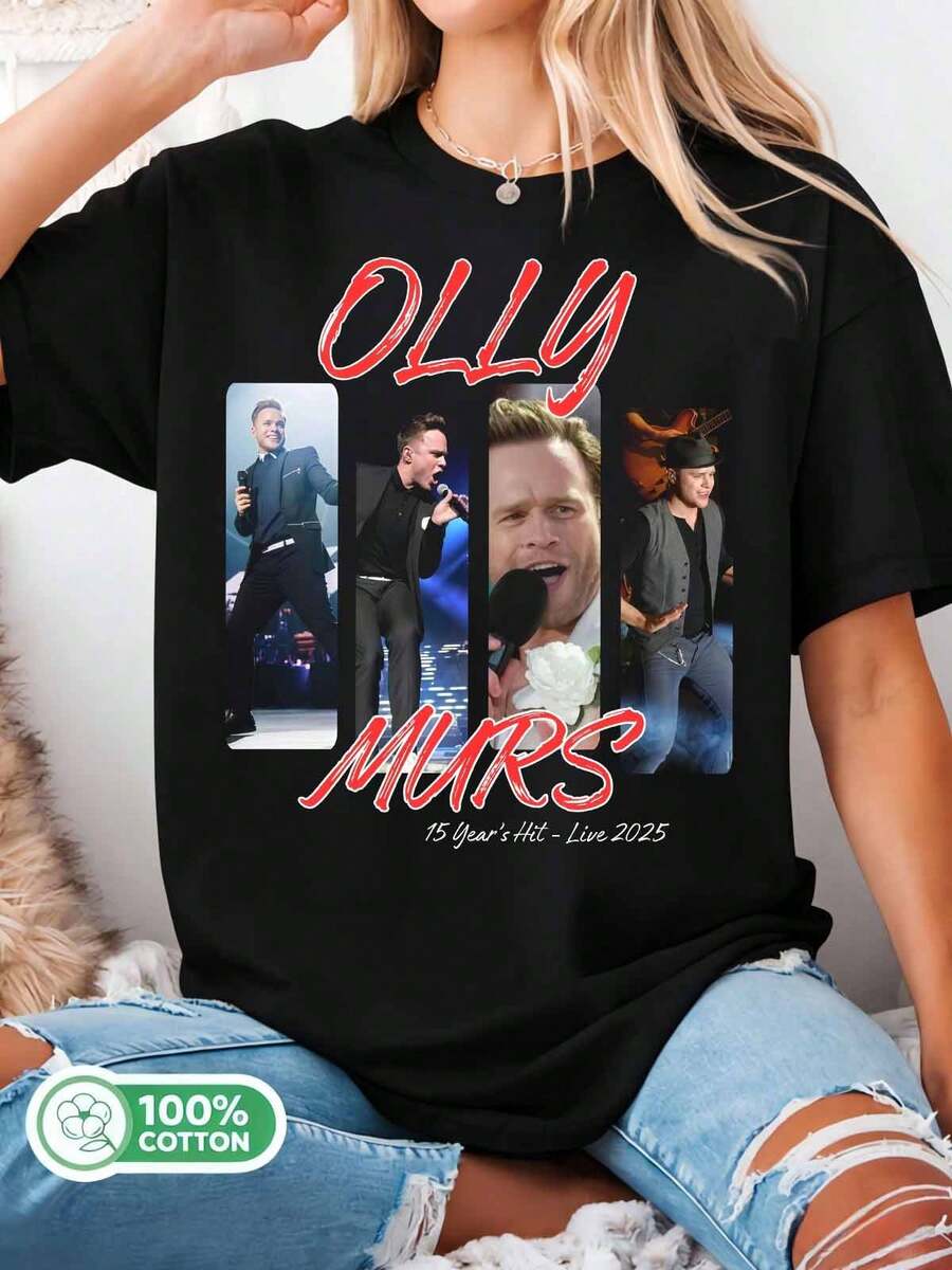 _Murs_15_Years_Hits_Tour_Tee__Murs_2025_Tour_T-Shirt,_T-Shirt_Graphique_Chanteur_Pop - Noir - Voir 1