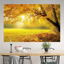 1pc Autumn Golden Maple Leaf Fallen Leaves Photography Background, Autumn Photo Backdrop, Wedding Background, Newborn Photography Background - 15 - View 2