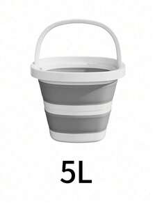1pc Foldable Bucket, Thickened TPR+PP Material, Enhanced Non-Slip Handle, Leak-Proof & Deformation-Resistant, Space-Saving Portable Storage Container, Suitable For Home Cleaning, Car Wash, Gardening, Camping, Hiking, Outdoor Travel - Multicolor - View 9
