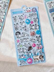 Pegatinas Lindas de Panda para Alivio del Estrés con Relieve 3D Decoración para Manualidades Infantiles Regalo Adorno - Multicolor - Ver 11
