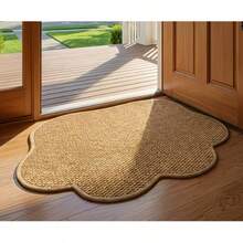 1pc Faux Jute Rug, Living Room Carpet, Area Rug, Small Area Rug, Mat, Home Decor, Large Living Room Carpet, Round Rug, Living Room Home Decor, Room Decor, Washable Carpet - Multicolor 8 - View 5