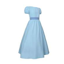 Disfraz de cosplay de Peter Pan, disfraz de cosplay de la princesa Wendy, traje de actuación de vestido largo. - Vestido de la princesa Wendy [vestido + accesorio para el cabello + cinturón] - Ver 3