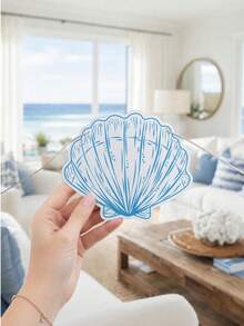 1 Set Beach Theme "Farewell Party" Toast Banner, Blue Beach Bride Or Bachelorette Party Decoration, Seashell Champagne Glasses, Wedding Ring Shaped Paper Beach Shell Party Banner, Natural Seashell Starfish Decor, Ocean Theme Party Supplies, Summer Beach Birthday Party/Baby Shower Party Decoration - View 8