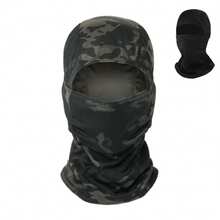 2 piezas Pasamontañas de camuflaje, unisex, pasamontañas cálido, protección solar para el rostro, máscara ligera resistente a los rayos UV, adecuado para motociclismo y esquí - Camuflaje - Ver 17