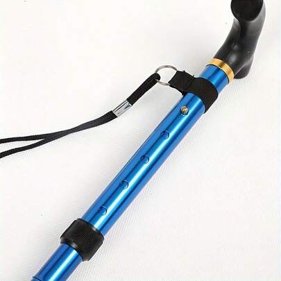 One Aluminum Alloy Trekking Pole - Quick-Lock Folding Hiking Pole, Ergonomic Non-Slip Grip, Durable And Portable, Unisex, Ideal Gift For Christmas/Thanksgiving/Independence Day, Outdoor Hiking Pole, Stylish And Breathable Handle.
