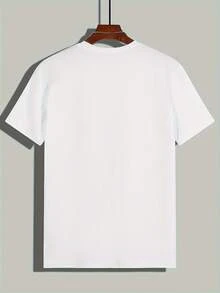 Camiseta de manga corta regular con estampado de Nueva York, EE. UU., estilo casual para hombre T Camisa,Cómodo y multifuncional. - Blanco - Ver 2