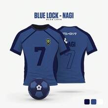 Nagi 3D Printed Anime Blue Lock Soccer Jersey For Men And Women, Short Sleeve, Sporty Style, Y2k, Harajuku, Cosplay. - L50324094651 - 查看 9