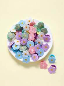 20pcs Multicolor Baby Hair Clips Sweet Cute Flower Design Non-Damaging Non-Snagging Fabric Hair Clips Suitable For All Seasons Daily Casual Party Holiday Celebration Gift-Worthy Fashionable Mom And Baby Essential Item Cute Baby Photo Shoot First Choice - Multicolor - View 3