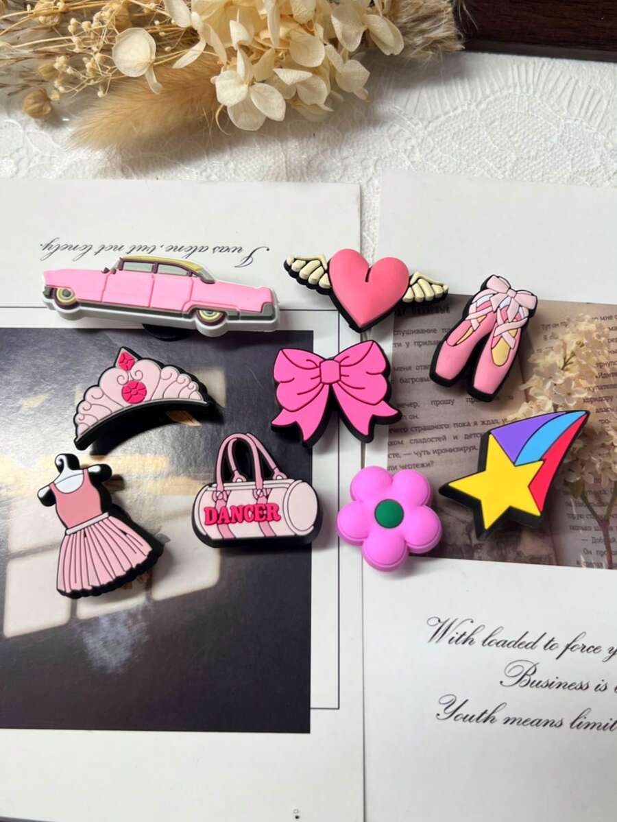 4MM厚拉麵、櫻花、抹茶、壽司鞋飾飾品套組 DIY 中性時尚 PVC 創意禮物