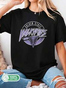 Golden_State_Valkyries_WNBA_Logo_T-Shirt - 黑色 - 查看 1