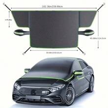 Parasol para coche, protección para todo tipo de clima, franja reflectante naranja de advertencia nocturna, cobertura completa, bloqueo de calor, plegable, adecuado para sedán/SUV, privacidad y protección del interior, duradero, accesorio esencial para el coche - Multicolor - Ver 14