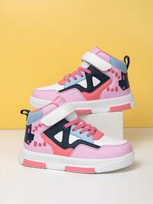 1 Pair Boys'/Girls' Casual Sports Shoes, Lightweight And Comfortable With Light Foot Feel, White And Pink Fashionable Appearance, Ideal For Campus Activities And Weekend Outings, Student Shoes - powder white - View 2