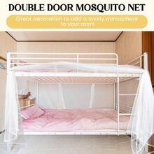 - Mosquitero de 2 aperturas para cama matrimonial, matrimonial, tamao, tamao King, mosquiteros grandes para, toldo de red para camping, viajes al aire ltima intervensin - Blanco + 24.5An x 31Al cm (1 Paneles) - Ver 6