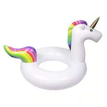 1pc Swimming Pool Float Ring, Flamingo Shaped Inflatable Ring, Princess Horse Swimming Pool Float Ring, Unicorn Shaped Inflatable Ring, Inflatable Ring With Back Support - Summer Essential For Boys And Girls - Swimming Ring - View 12