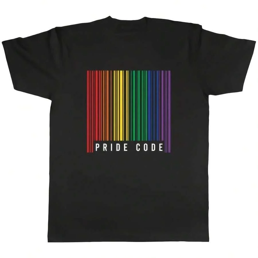 Pride Code Barcode Mens Unisex T-Shirt Tee Gift - 款式 - 查看 1