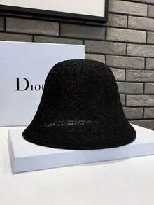 Women's Knitted Straw Double Layer Bucket Hat - Hollow Out Breathable Foldable Wide Brim, Summer Beach Fashion Choice - One Size - View 7