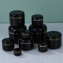 Cosmetic Refillable Travel Containers With Lids And Liners, Reusable, Durable And Leak-Proof, Suitable For Storing Face Cream, Body Lotion, Makeup And Nail Care Products, Applicable For Cosmetics And Daily Skincare - Black - View 5