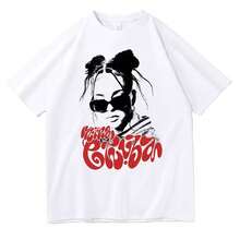 Camiseta Nina Chuba Gothic 100% algodón de alta calidad, estilo urbano veraniego, cuello redondo, moda casual, tallas grandes, estampados. - Blanco - Ver 1