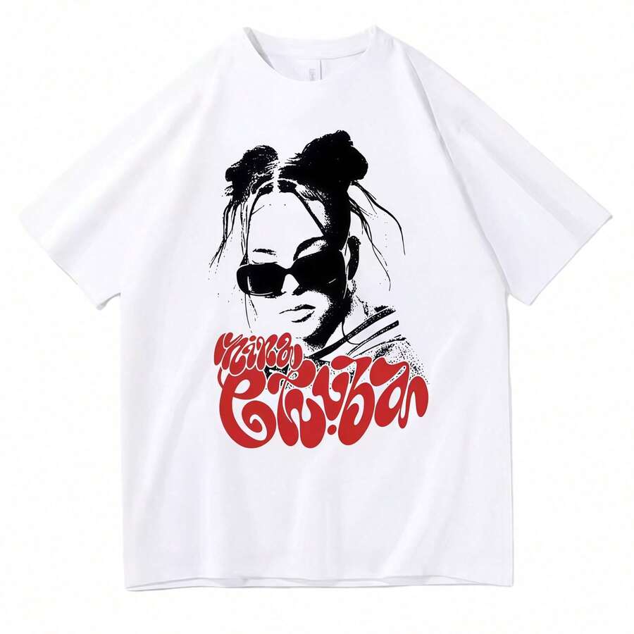 Camiseta Nina Chuba Gothic 100% algodón de alta calidad, estilo urbano veraniego, cuello redondo, moda casual, tallas grandes, estampados. - Blanco - Ver 1
