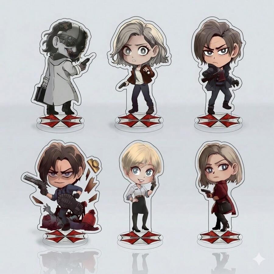 Game Related RE4 Acrylic Standee Leon S. Kennedy Character Collectible Desktop Decoration Cartoon Figurine Fan Gift - Multicolor - View 1