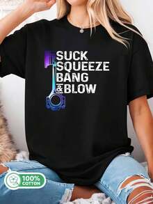 Mechanic_Suck_Squeeze_Bang_&_Blow_Engine_T-Shirt - 黑色 - 查看 1