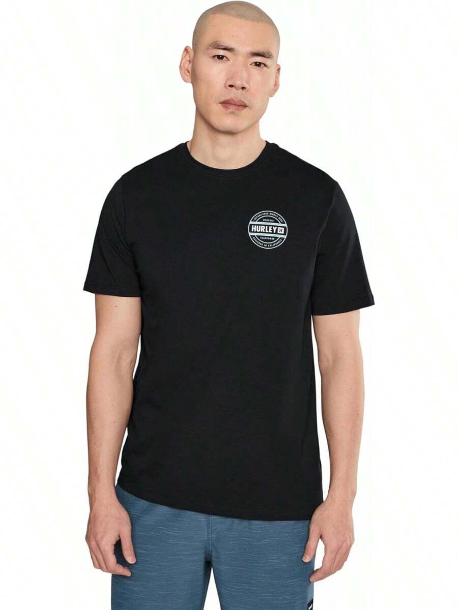 Hurley Camiseta de manga corta con relleno para hombres - Negro - Ver 1