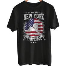 Syracuse New York It's Where My Story Begins, Syracuse NY Flag Shirt - 款式 - 查看 1