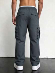 Men's Hiking Pants, Cargo Pants With Drawstring And Multiple Pockets For Travel, Hiking, And Physical Activities - White - View 2