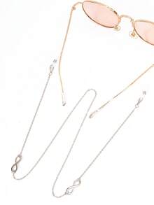 1pc Fashion Elegant Metal Figure-8 Glasses Chain, Women's Multi-Purpose Fashion Glasses Lanyard Glasses Accessory, Metal Glasses Chain - Multicolor - View 4