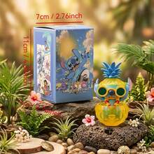 Figura de la serie de carnaval de verano de Disney Stitch de MINISO, figurita coleccionable de PVC, decoración de escritorio del hogar y adorno de jardín, regalo perfecto para fans y amigos en cumpleaños, Navidad, Halloween - A - Ver 4
