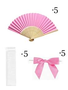1/3/10/15/30 peças Leques de papel dobráveis minimalistas essenciais para o verão, estilos branco e colorido, leques portáteis de mão, adequados para casamento, festa, cerimónia de batismo, presentes para a noiva, decoração DIY e adereços de fotografia - Multicolorido - Ver 33