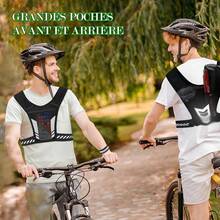 Chaleco de hidratación para correr, mochila ligera con bolsa de hidratación, apta para senderismo al aire libre, carreras de trail, ciclismo, montañismo, mochila con bolsa de agua para hombres (solo mochila) - Negro - Ver 4