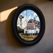 1pc 3D Black No-Drill Photo Frame, Gothic Oval Photo Frame, Suitable For Home Decor, Office Decor, Holiday Decor - 18 - View 4