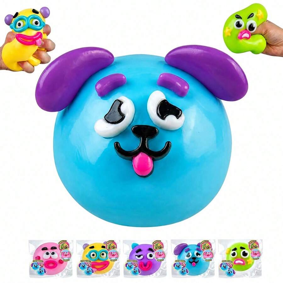 1 Peça Brinquedo de Apertar com Rosto de Fantasma, Conjunto Aleatório de Brinquedos de Apertar Fofos, Brinquedo de Alívio de Estresse com Tema de Expressões Mistas, Adequado para Crianças e Adultos, Presente de Formatura Perfeito (Enviado Aleatoriamente) - Multicolorido - Visão 1