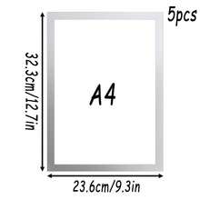 5 buah Bingkai Poster Magnetik A4, Dapat Digunakan Kembali, Warna Emas, Perak, Hitam (Opsional), Bingkai Pajangan Foto, Cocok untuk Dinding, Kantor, Dekorasi Rumah, Gaya Galeri Modern, Tempat Foto, Rak Pajangan Cetakan Seni - A - View 9